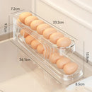 RollFlow™ 2-Tier Automatic Egg Dispenser – Space-Saving Fridge Organizer