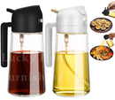 2-in-1 Olive Oil Dispenser & Spray Bottle – 500ml Refillable Cooking Oil Mister for Kitchen & BBQ