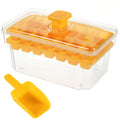 Ice Cube Tray with Lid & Storage Bin – Easy Press Ice Maker for Freezer (68 Ice Cubes)