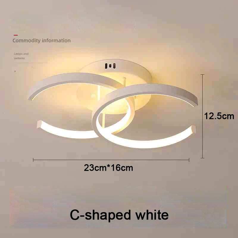 Modern 2-Ring LED Ceiling Light – Adjustable 3-Colour Flush Mount Lamp for Hallway, Bedroom, Kitchen or Office