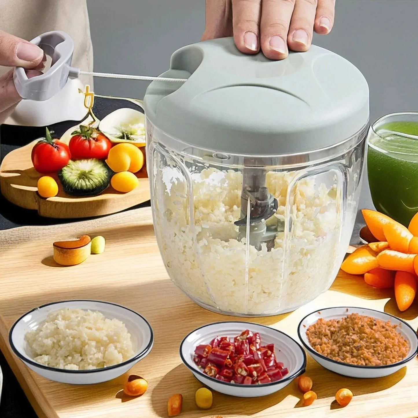 Everyday Kitchen Grinder – Manual Garlic, Ginger & Vegetable Cutter