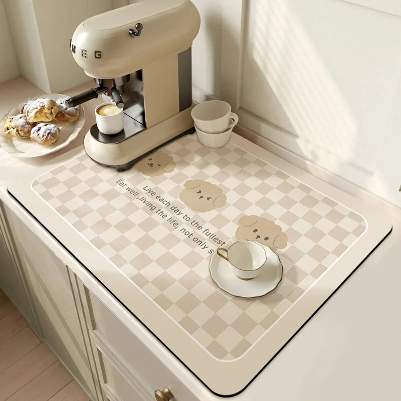 Super Absorbent Quick-Dry Mat – Large Non-Slip Pad for Kitchen & Bathroom