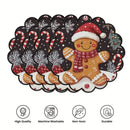 Set of 4 Christmas Round Placemats – Non-Slip, Heat-Resistant Table Mats for Festive Dining & Winter Parties