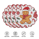 Set of 4 Christmas Round Placemats – Non-Slip, Heat-Resistant Table Mats for Festive Dining & Winter Parties