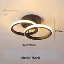 Modern 2-Ring LED Ceiling Light – Adjustable 3-Colour Flush Mount Lamp for Hallway, Bedroom, Kitchen or Office