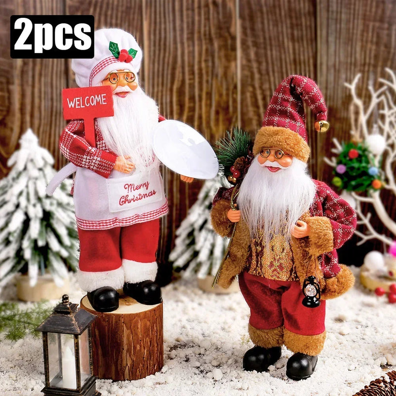 Christmas Santa Plush Doll Decoration – 30cm Festive Ornament for Home & Holiday Parties (2025 Collection