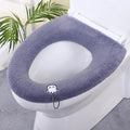 Thick Plush Toilet Seat Cover Pad – Soft Washable Stretch Cushion for All Seasons (Fits Round & U-Shaped Seats)