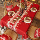 Festive Christmas Waterproof Tablecloth – Perfect for Family Dinners & Holiday Parties