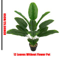 Large Artificial Tropical Palm Leaf – Real Touch Fake Banana Plant for Home & Garden Decor