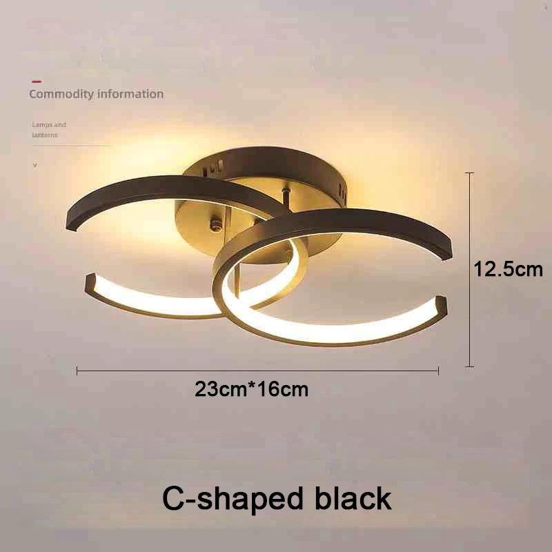 Modern 2-Ring LED Ceiling Light – Adjustable 3-Colour Flush Mount Lamp for Hallway, Bedroom, Kitchen or Office