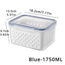 FreshGuard™ Stackable Fridge Storage Containers – Fruit & Veg Drain Baskets (1/2/3 Pack)