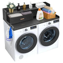 ✨ SucceBuy Wooden Washer & Dryer Countertop with Storage Drawer – Stylish Laundry Room Organiser & Space-Saving Topper