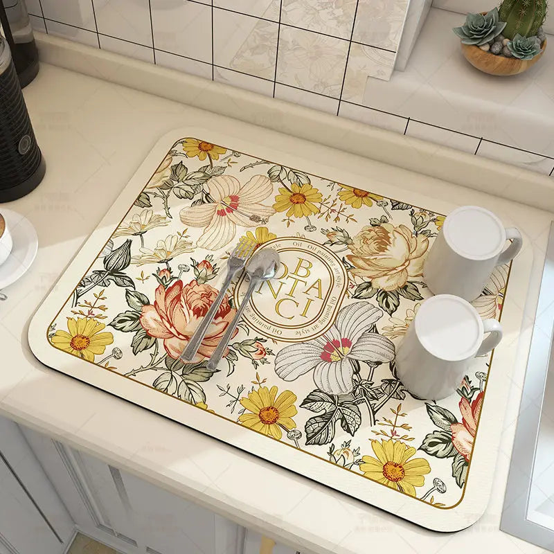 Super Absorbent Quick-Dry Mat – Large Non-Slip Pad for Kitchen & Bathroom