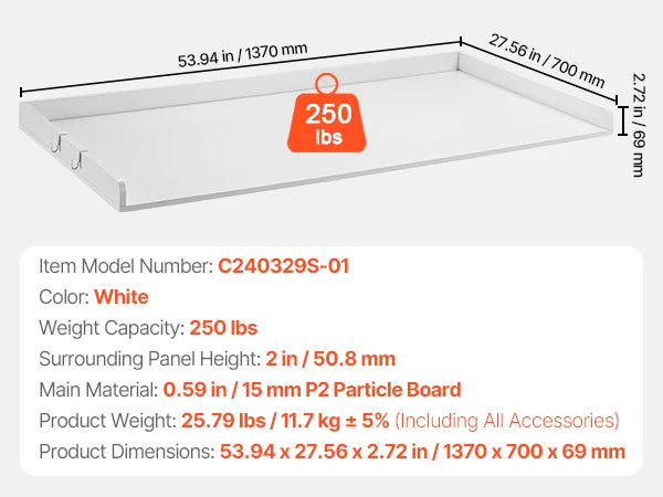 ✨ SucceBuy Wooden Washer & Dryer Countertop with Storage Drawer – Stylish Laundry Room Organiser & Space-Saving Topper