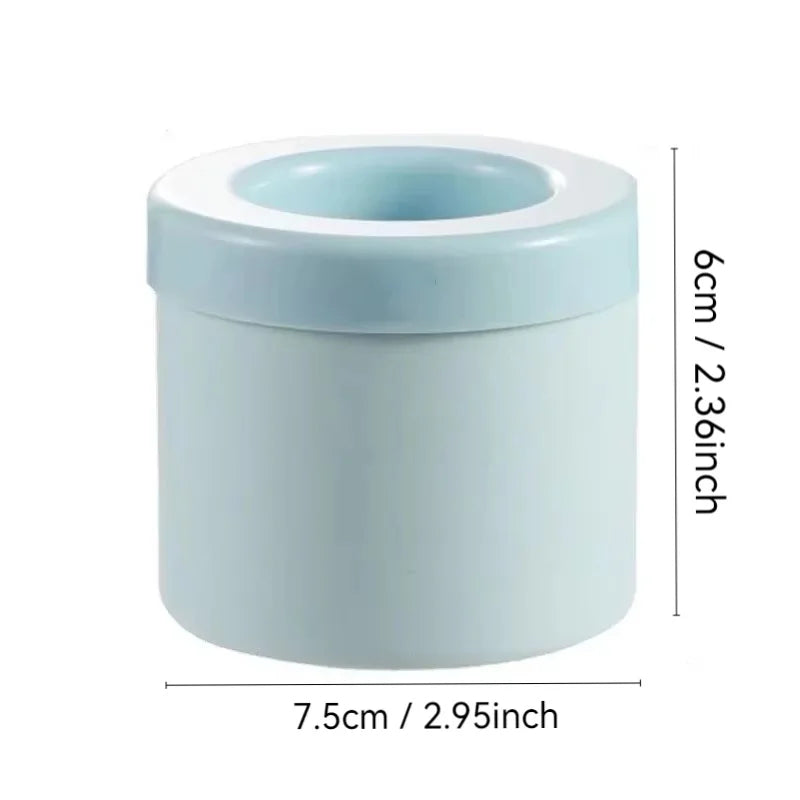 Silicone Ice Cube Maker – Round Freezer Mold & Bucket for Drinks