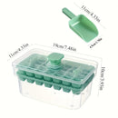 Ice Cube Tray with Lid & Storage Bin – Easy Press Ice Maker for Freezer (68 Ice Cubes)