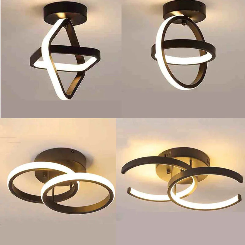 Modern 2-Ring LED Ceiling Light – Adjustable 3-Colour Flush Mount Lamp for Hallway, Bedroom, Kitchen or Office