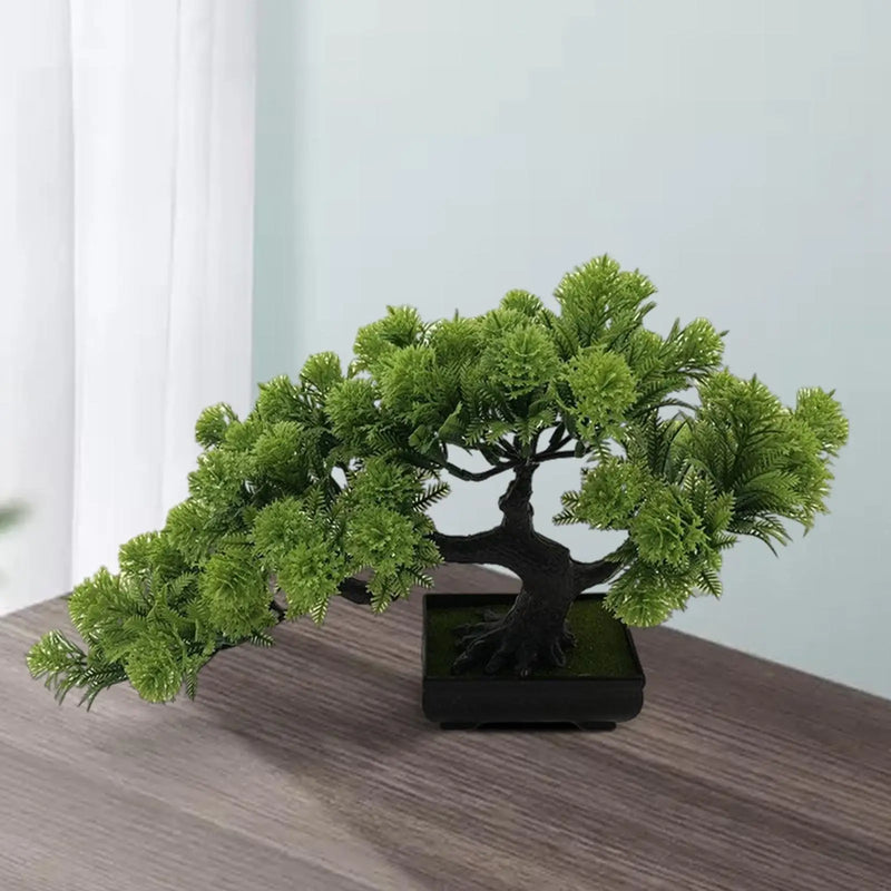 Artificial Bonsai Pine Tree – Decorative Potted Plant for Home & Office