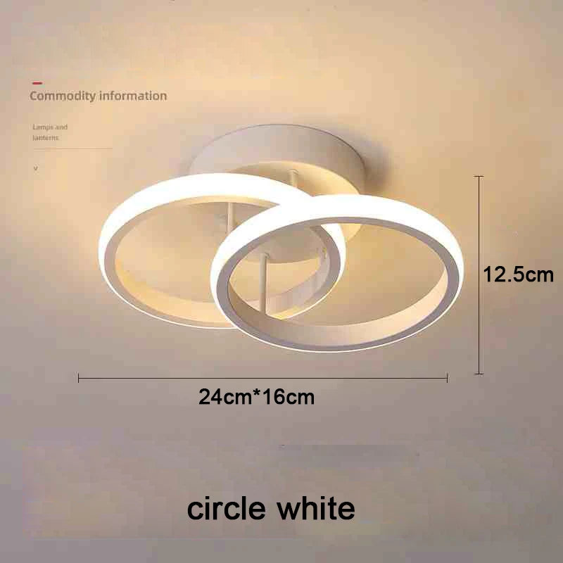 Modern 2-Ring LED Ceiling Light – Adjustable 3-Colour Flush Mount Lamp for Hallway, Bedroom, Kitchen or Office