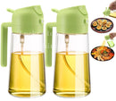 2-in-1 Olive Oil Dispenser & Spray Bottle – 500ml Refillable Cooking Oil Mister for Kitchen & BBQ