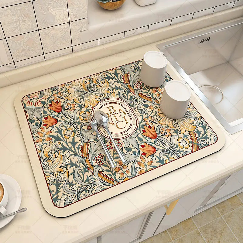 Super Absorbent Quick-Dry Mat – Large Non-Slip Pad for Kitchen & Bathroom