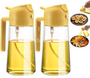 2-in-1 Olive Oil Dispenser & Spray Bottle – 500ml Refillable Cooking Oil Mister for Kitchen & BBQ
