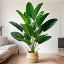Large Artificial Tropical Palm Leaf – Real Touch Fake Banana Plant for Home & Garden Decor