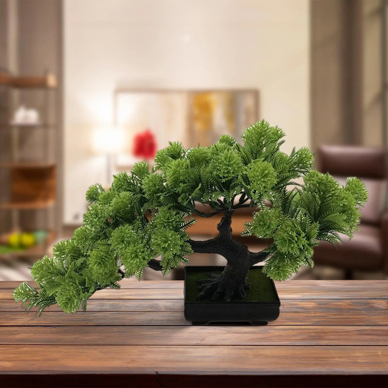 Artificial Bonsai Pine Tree – Decorative Potted Plant for Home & Office
